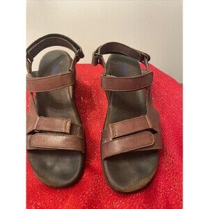 Wolky Vegi Sandals Adjustable Straps Size 41/ US 9.5-10 Mile Leather Cognac